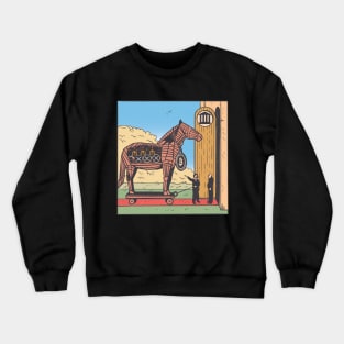 XRP Army Bitcoin Trojan Horse Cryptocurrency Crewneck Sweatshirt